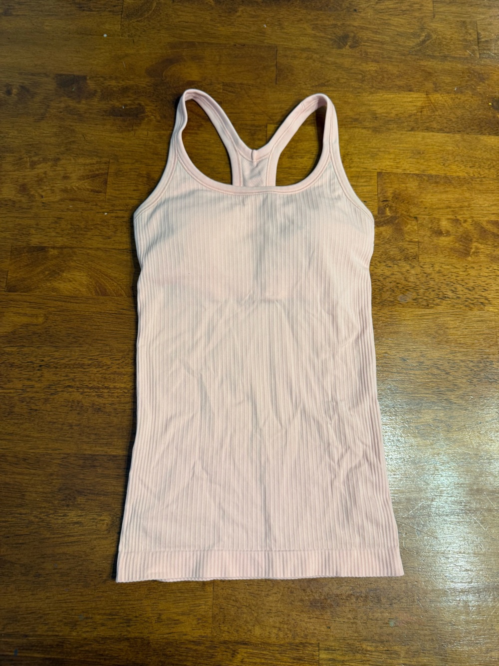 Lululemon Ebb to Street Tank Top Ribbed Built-in Bra Pink size 4 - Picture 1 of 8